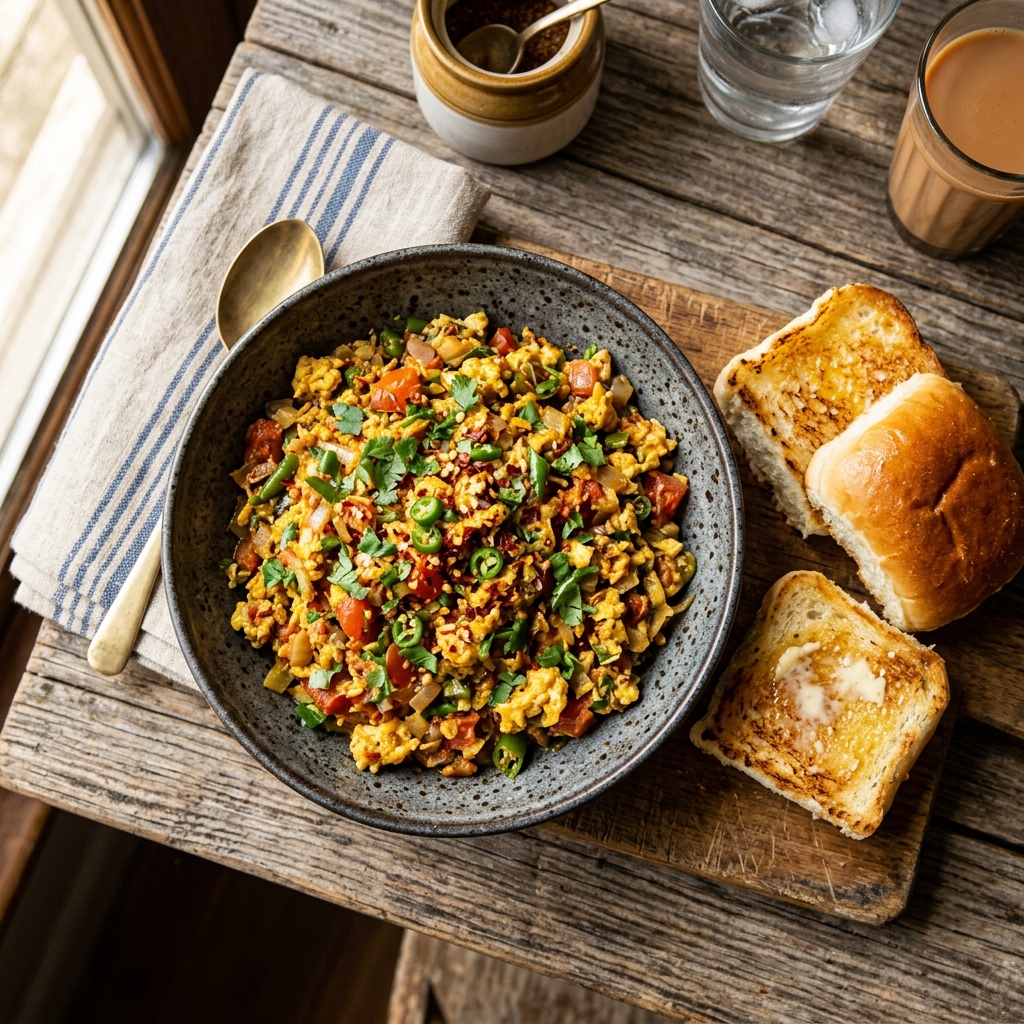 Egg Bhurji & Pav